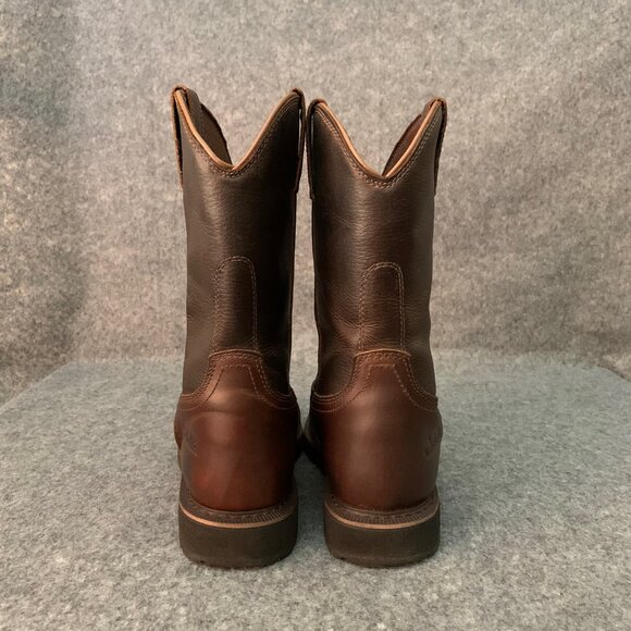 Cabela’s Men’s 11” Pinedale Brown Leather Pull Up Western Work Boots - Picture 8 of 9